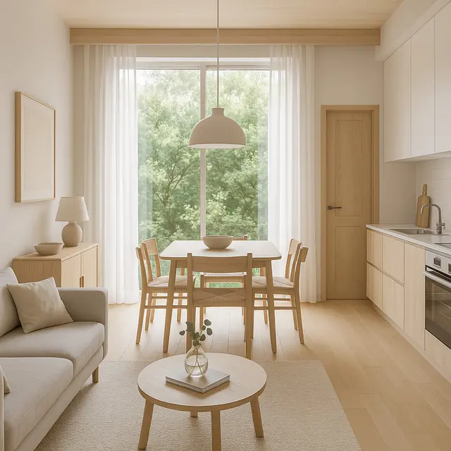 Rumah Scandinavian 6x9 dengan Konsep Open-Plan