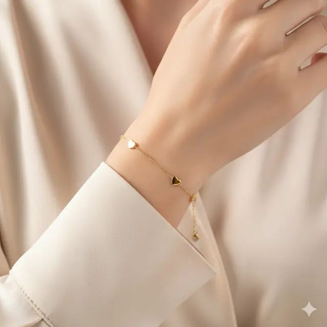 7 Model Gelang Emas Rantai Kombinasi Love Tren 2025, Desain Elegan untuk Tampil Mewah dan Romantis