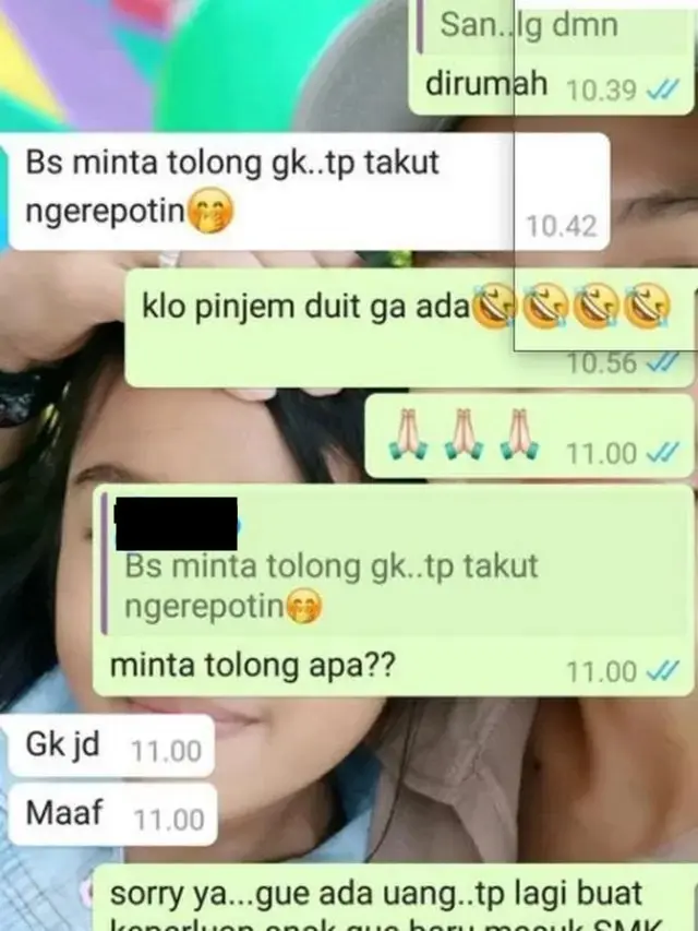 10 Chat Netizen saat Pinjam Uang ke Teman Ini Bikin Geleng Kepala