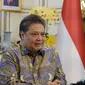 Menteri Koordinator Bidang Perekonomian Airlangga Hartarto dalam Musyawarah Perencanaan Pembangunan Pemerintah Daerah Provinsi Jawa Barat (Musrenbang) Tahun 2023 untuk Penyusunan RKPD Tahun 2024 pada hari Selasa (21/3/2023). (Dok Kemenko Perekonomian)