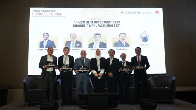 Sekretariat Jenderal Dewan Nasional Kawasan Ekonomi Khusus (Setdenas KEK), Kemenko Perekonomian dan Kedubes RI di Singapura, menyelenggarakan acara “Indonesia SEZ Business Forum 2023” di Westin Hotel Singapura, Rabu (29/11/2023). (Dok Kemenko Perekonomian