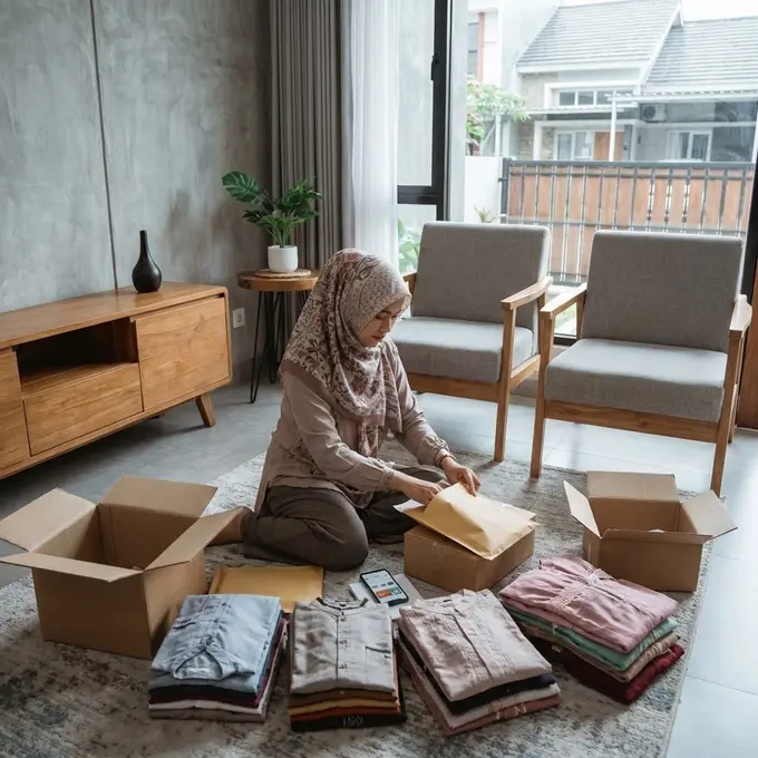 Jualan baju lebaran (Gemini AI)