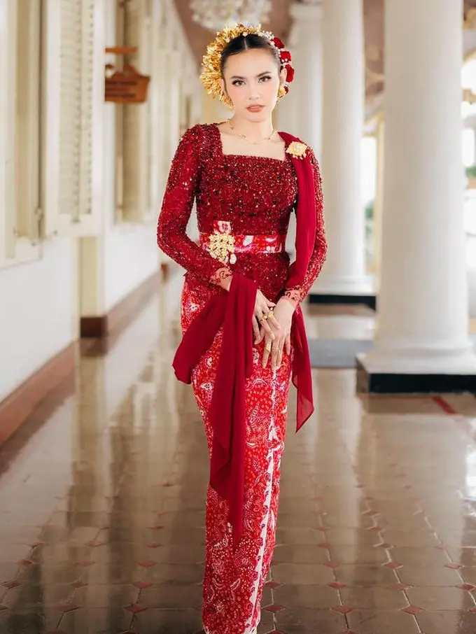 Mahalini saat Upacara Kemerdekaan RI