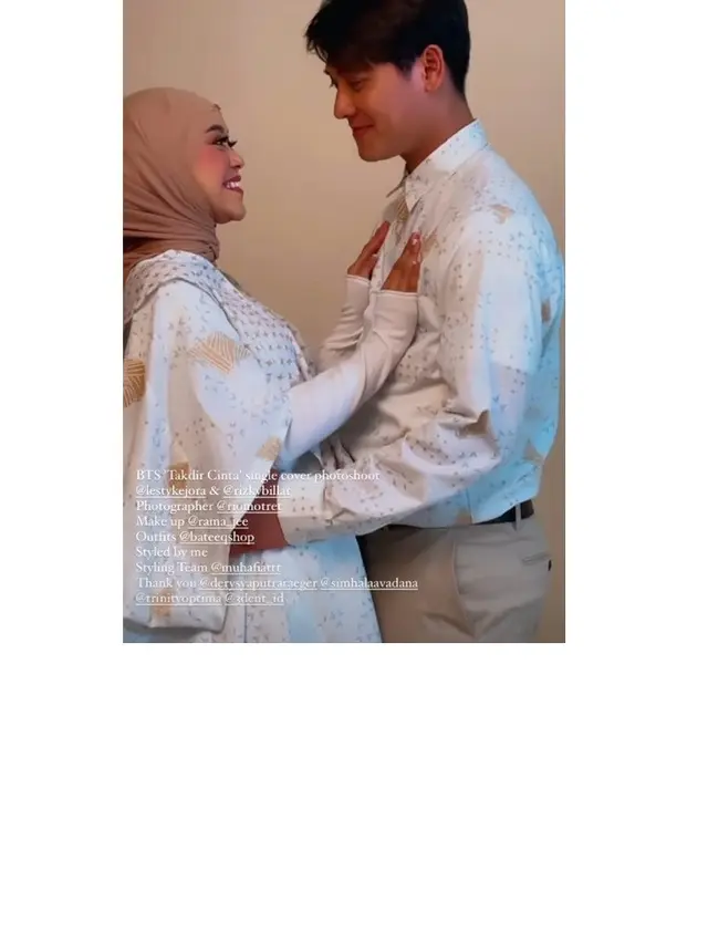 7 Gaya Pemotretan Lesty Kejora dan Rizky Billar untuk Lagu Pernikahan, Mesra Banget