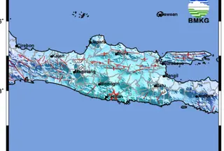 Gempa guncang Pacitan. (BMKG)