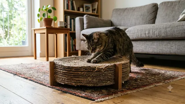 Cara Membuat Garukan Kucing DIY dari Kardus Bekas/AI Generated