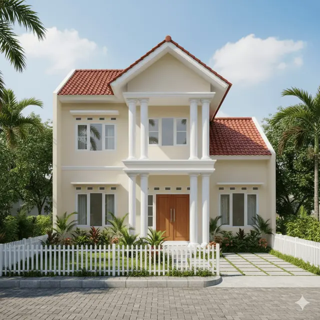 Desain Rumah Sederhana Ukuran 6x10 Meter Tampak Depan by Gemini