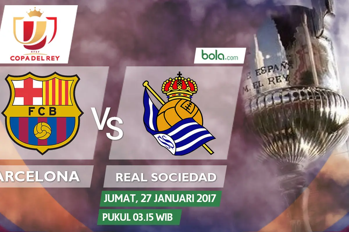 Copa Del Rey_Barcelona Vs Real Sociedad (Bola.com/Adreanus Titus)