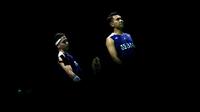 Ganda putra Indonesia, Fajar Alfian/Muhammad Rian Ardianto gagal lolos ke semifinal Indonesia Open 2023 setelah menelan kekalahan 13-21, 13-21 dari ganda India, Satwiksairaj Rankireddy/Chirag Shetty. (Bola.com/Bagaskara Lazuardi)