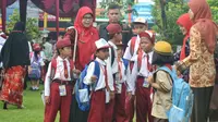 Sebanyak 2.092 anak Purbalingga bakal terlibat dalam kegiatan pemecahan rekor MURI itu. (Liputan6.com/Muhamad Ridlo)