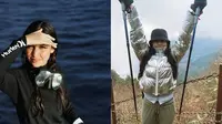7 Potret Keseruan Estelle Linden Saat Travelling, Dari Naik Gunung Hingga Menyelam
