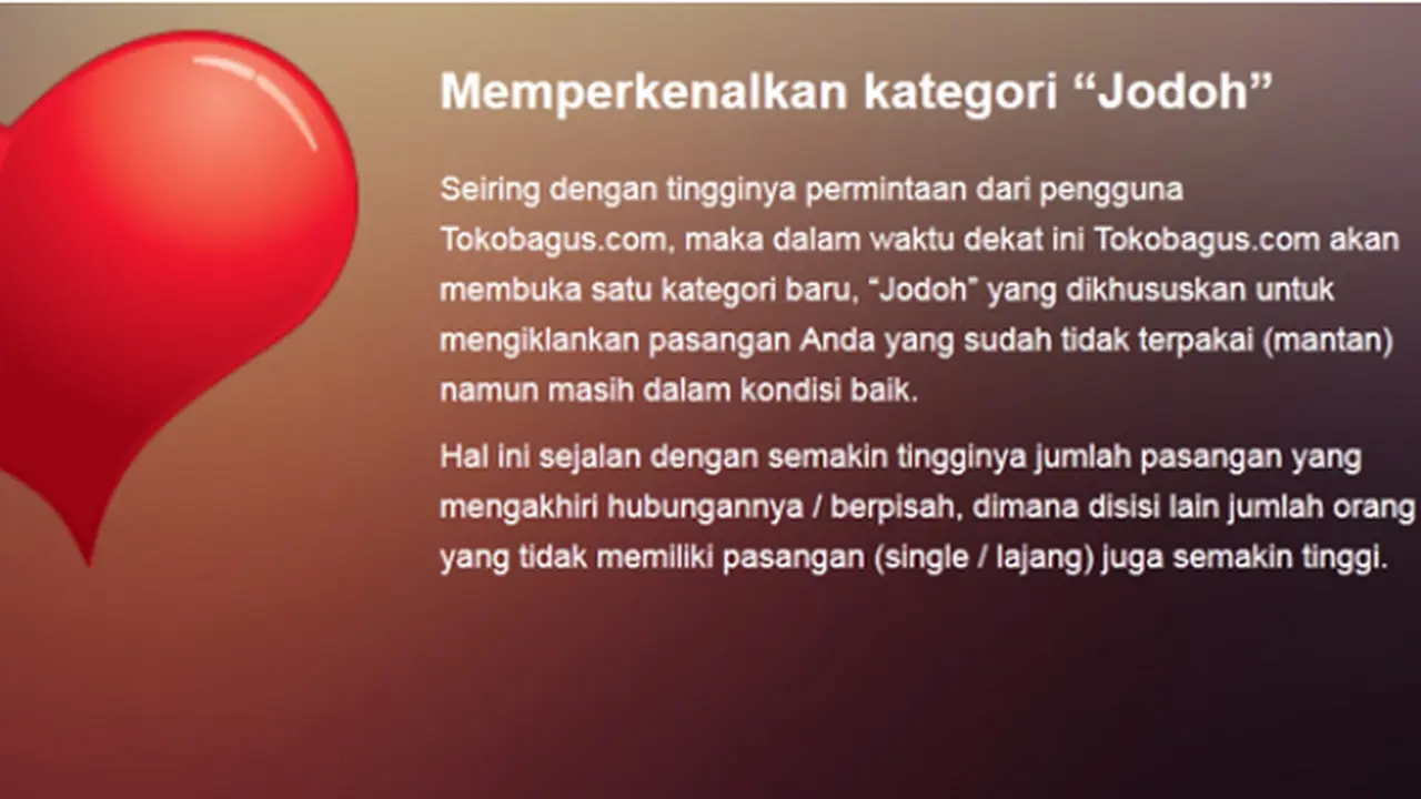 Unik, Situs Ini Bisa `Jual-Beli` Mantan Pacar