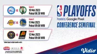 Jadwal NBA Conference Semifinals 10-12 Mei di Vidio : Philadelphia 76ers Vs Boston Celtics