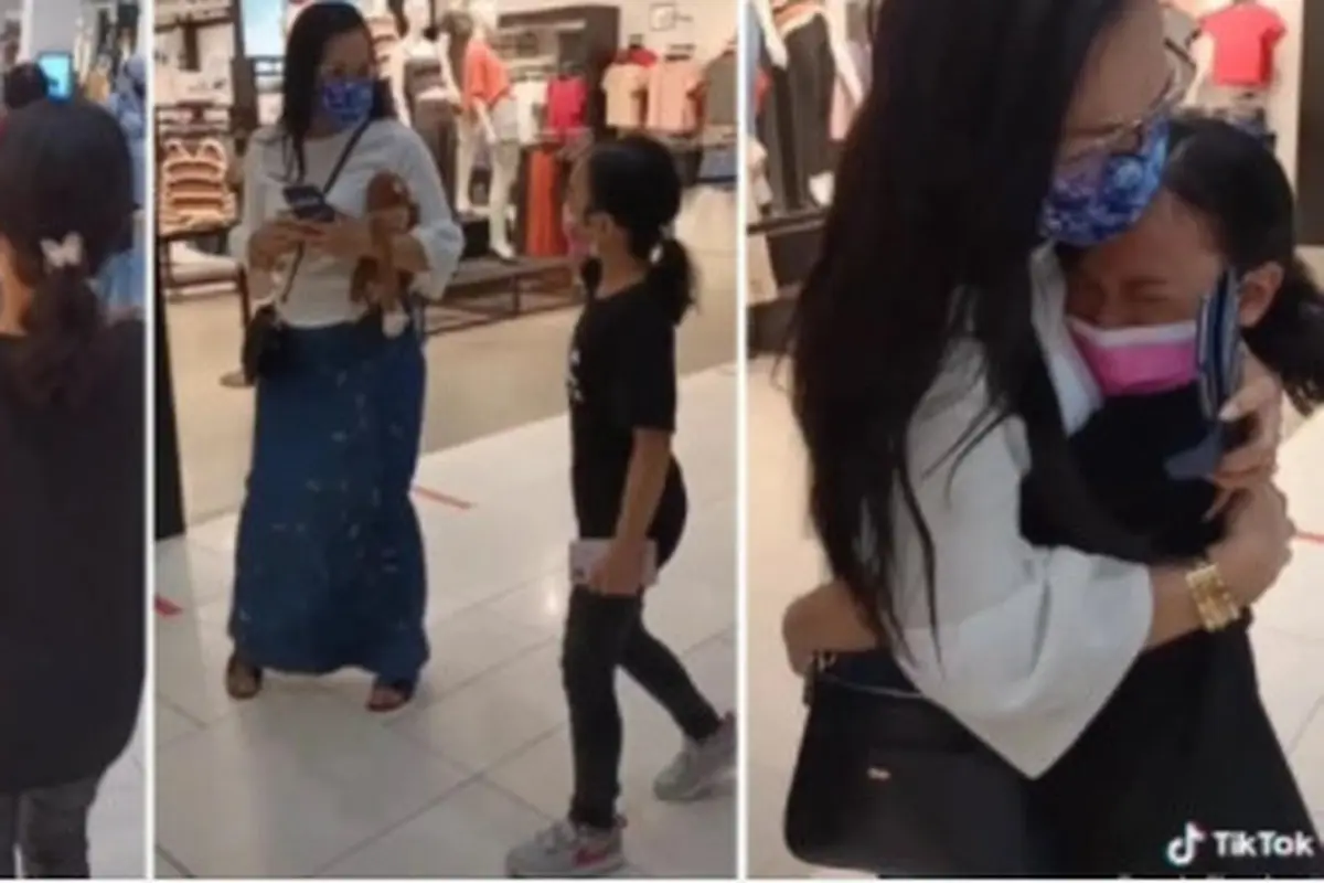 Momen Haru Ibu dan Anak Bertemu Setelah 2 Tahun Terpisah, Menangis di Mal