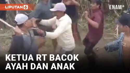VIDEO: Perkara Sengketa Lahan, Ketua RT di Blitar Bacok Ayah dan Anaknya