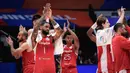 <p>Pebasket Kanada, Nickeil Alexander-Walker dkk memberikan aplaus kepada penonton setelah menang atas Lebanon pada laga kedua Grup H Piala Dunia FIBA 2023 di Indonesia Arena, Senayan, Jakarta, Minggu (27/08/2023). (Bola.com/Bagaskara Lazuardi)</p>