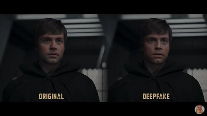 Hasil deepfake Luke Skywalker muda di serial The Mandalorian karya Youtuber Shamook (Tangkapan Layar Youtube Shamook)