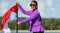 Susi Pudjiastuti rayakan HUT ke-75 RI di Kepulauan Natuna (Dok.Instagram/@susipudjiastuti115/https://www.instagram.com/p/CD_JcYmHFVN/komarudin)