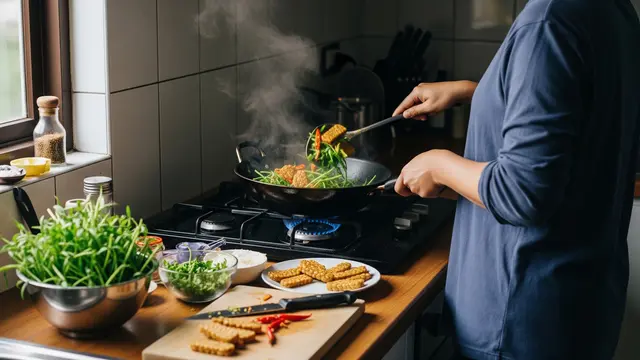 Resep Oseng Genjer Pedas dengan Tempe/AI Generated