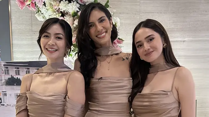 Syifa Hadju saat Jadi Bridesmaid Pernikahan Boiyen saat dampingi El Rumi
