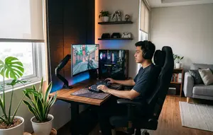 12 Cara Buat Desain Area Gaming yang Nyaman dan Kekinian, Cocok untuk Kamar Sempit