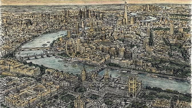 hasil lukisan Stephen Wiltshire (sumber: Stephen Wiltshire Official Site)