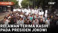 AKSI RIBUAN RELAWAN TERIMA KASIH KEPADA PRESIDEN JOKOWI