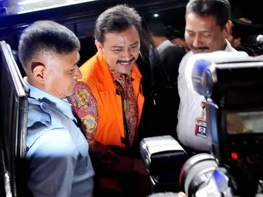 Andi Mallarangeng akhirnya menjalani sidang perdana,Senin (11/03/14) di   Pengadilan Tipikor, Jakarta (Liputan6.com/Johan Tallo)
