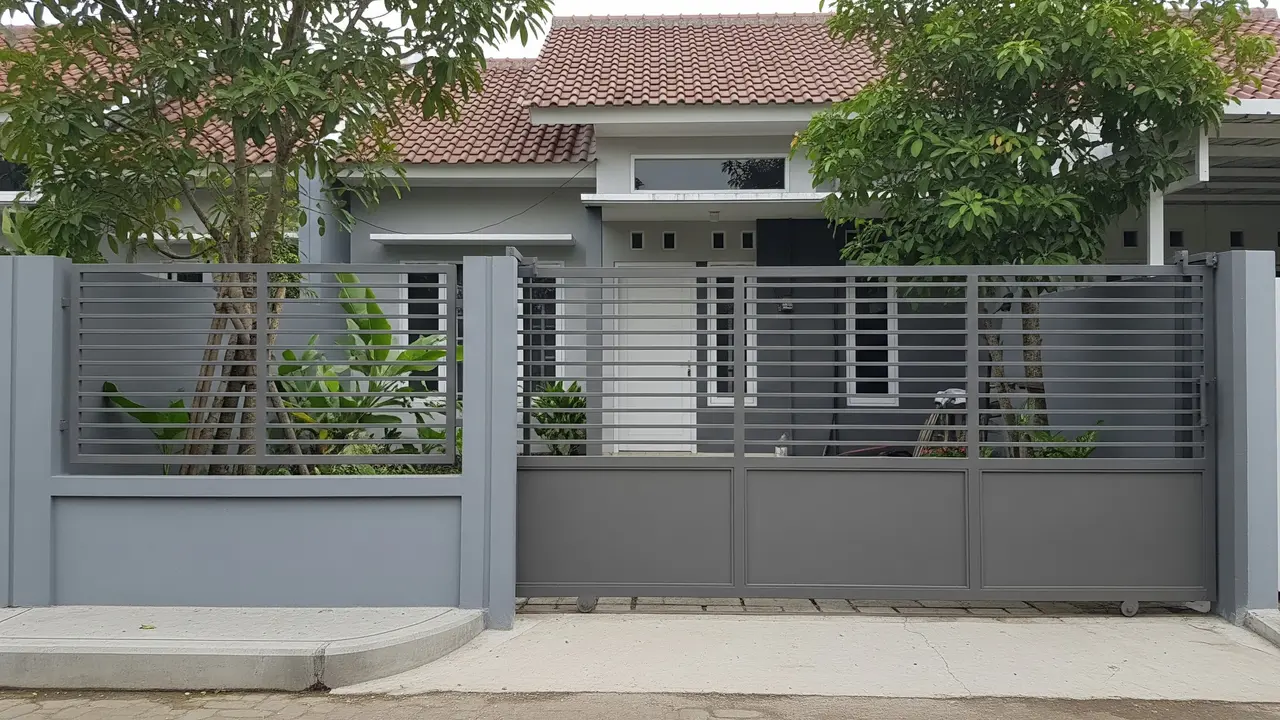 Model Pagar Besi Sliding Minimalis 2025 /Ilustrasi gambar AI