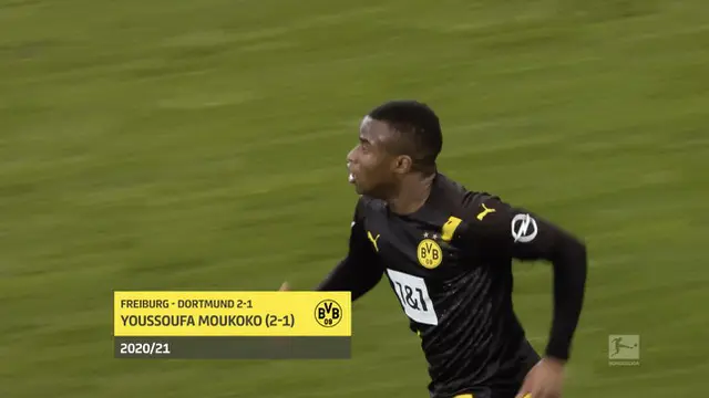 Berita video 5 gol terbaik pekan ke-20 Bundesliga 2020/2021, salah satunya torehan dari wonderkid Borussia Dortmund, Youssoufa Moukoko.