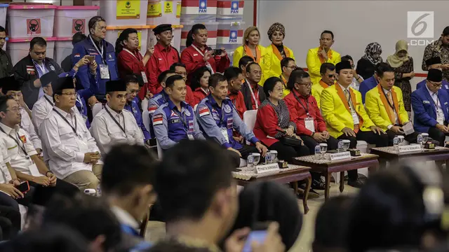 14 ketum dan petinggi Parpol hadir dalam pengundian nomor urut peserta pemilu