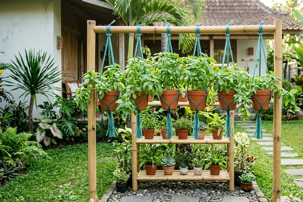 Inspirasi Tanaman Kemangi Gantung untuk Pekarangan. Gemini