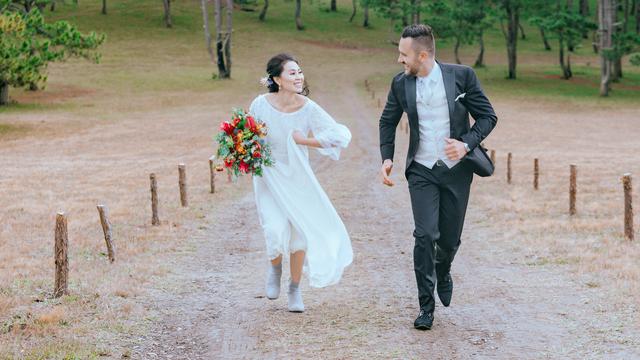 Ilustrasi menikah, pernikahan, pengantin