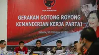 PDIP menggelar diskusi menjelang rapat kerja nasional (rakernas) (Liputan6.com/ Faizal Fanani)