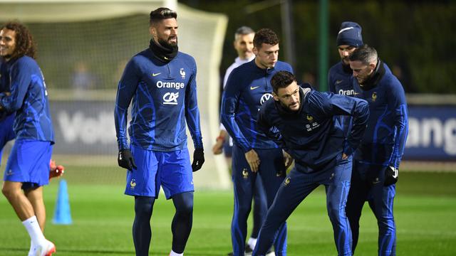 Latihan timnas Prancis jelang laga Piala Dunia 2022 Qatar