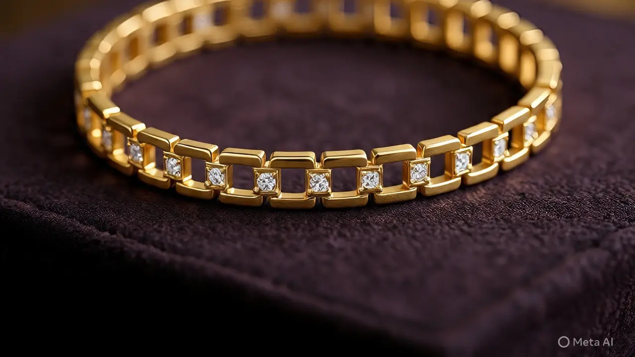Gelang Emas Model Rantai Jam