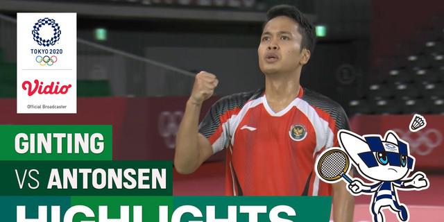 VIDEO: Anthony Ginting Melaju ke Semifinal Olimpiade Tokyo 2020 Usai Taklukkan Anders Antonsen