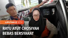 Mantan Gubernur Banten, Ratu Atut Chosiyah, sekaligus terpidana kasus korupsi melakukan lapor diri di Balai Pemasyarakatan atau Bapas Klas II Serang, usai menerima pembebasan bersyarat berdasarkan surat keputusan Kemenkumham. Mantan Gubernur Banten i...