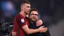 Edin Dzeko bakal dipertahankan AS Roma (AFP/Filippo Monteforte)