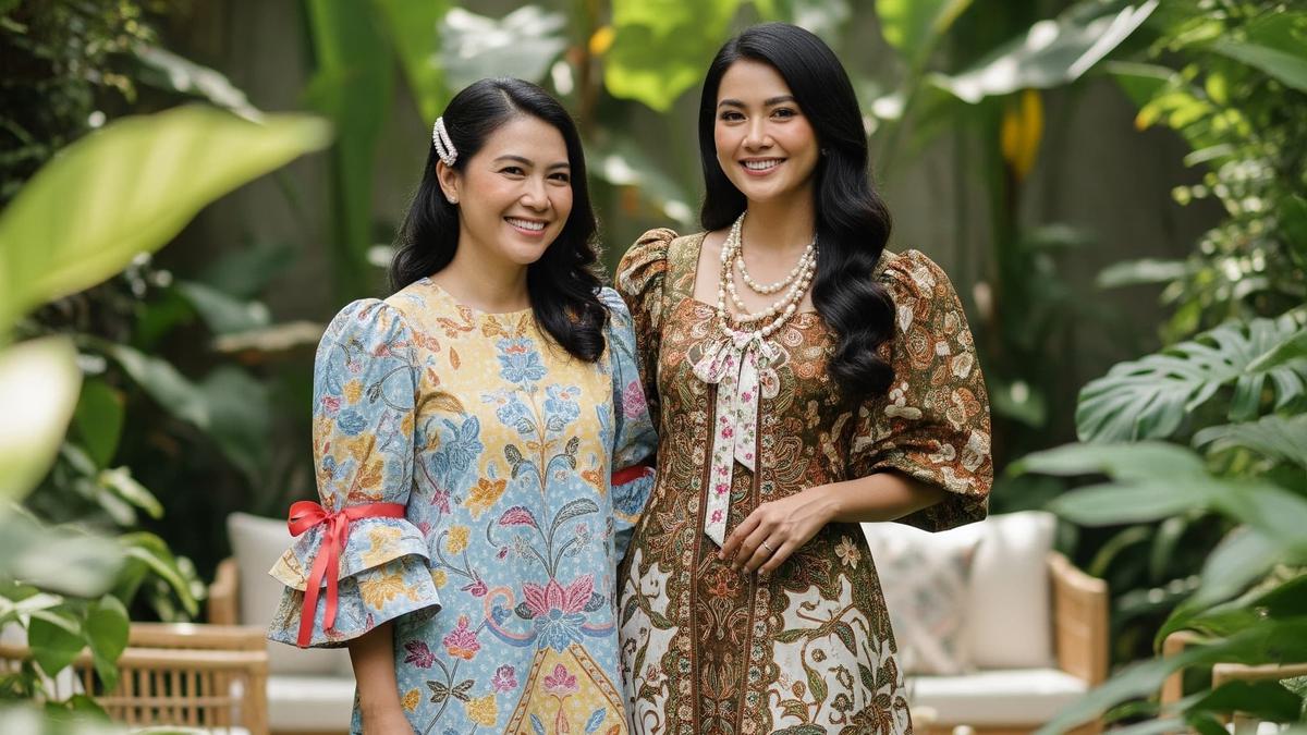 7 Model Dress Batik Lengan Puff dan Pita 2025, Transformasi Penampilan Jadi Lebih Menarik