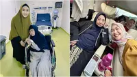Kondisi terkini ibunda Oki Setiana Dewi yang jatuh sakit di Makkah, kini sudah pulang ke Indonesia. (Sumber: Instagram/okisetianadewi/riaricis1795)
