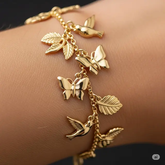 Charm Motif Flora dan Fauna