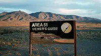 Area 51 di gurun Nevada yang terkenal akan kerahasiaannya (Foto: telegraph.co.uk).