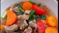 Resep Sup Daging Kuah Bening, Menu Segar untuk Sahur.&nbsp; foto: Instagram&nbsp;@lusia_vv