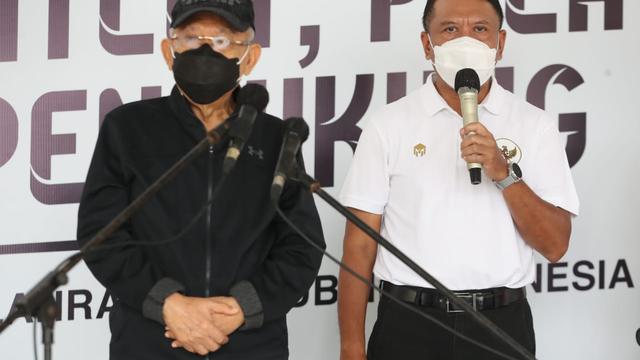 Wapres Ma'ruf Amin dan Menpora Zainudin Amali