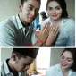 Kriss Hatta dan Hilda Vitria tukar cincin nikah. (instagran/ratu.gosip)