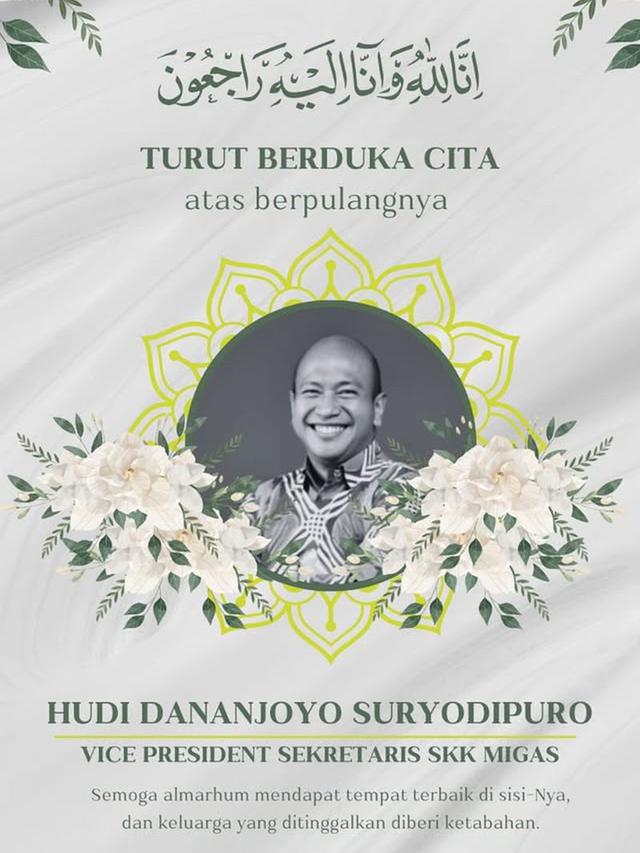 VP Sekretaris SKK Migas Hudi Dananjoyo Suryodipuro Meninggal Dunia