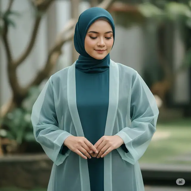 Model Outer untuk Gamis Polos. Foto: Gemini
