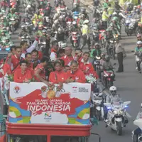 potret hari kedua arak-arakan kontingen olimpiade Rio 2016 | foto : Andy Masela