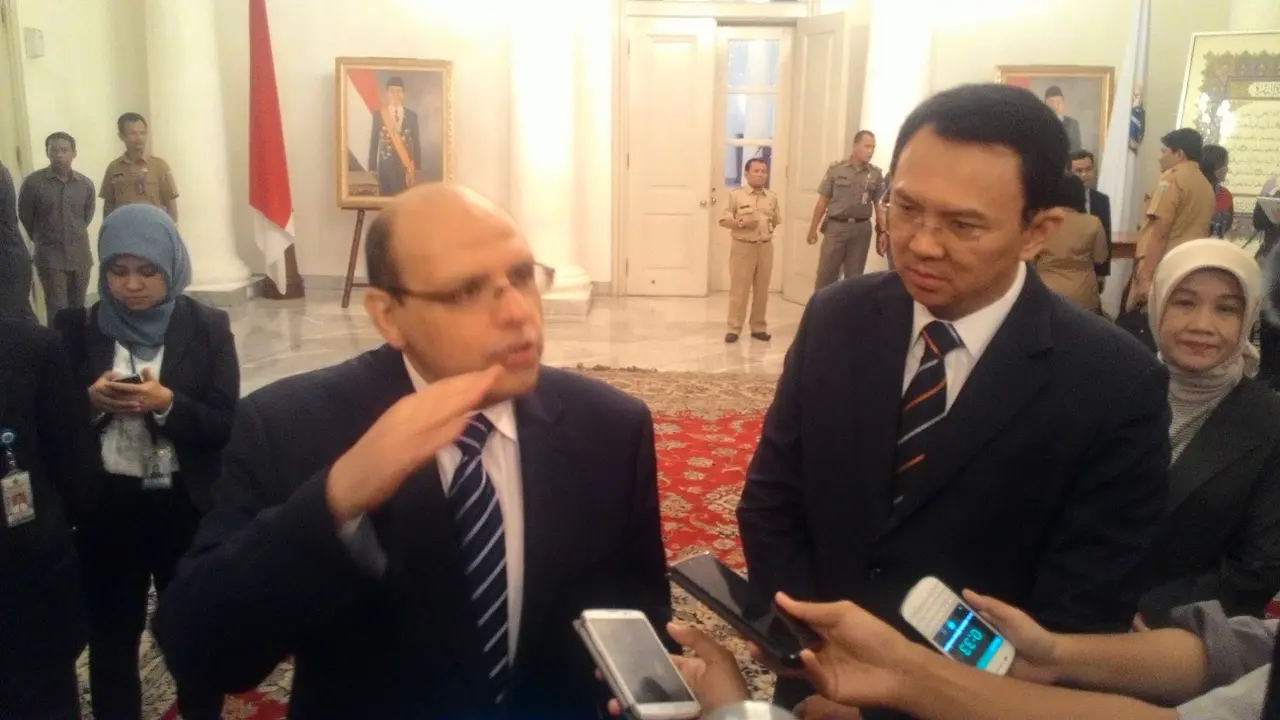 Ahok dan Duta Besar Mesir untuk Indonesia Bahha El Deen Bahgat Ibrahim Dassouki